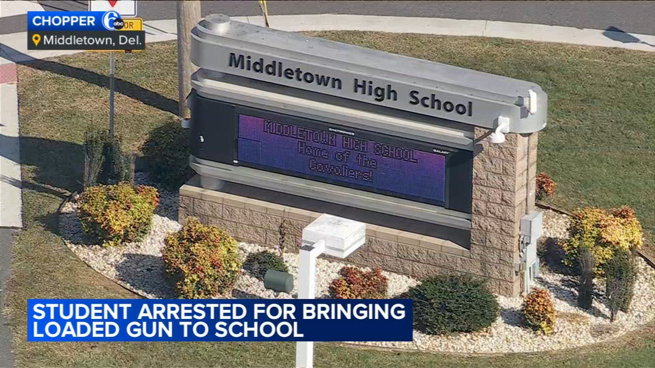 Middletown High student arrested for bringing loaded gun to school, police say
— 6ABC Action News (Philadelphia)